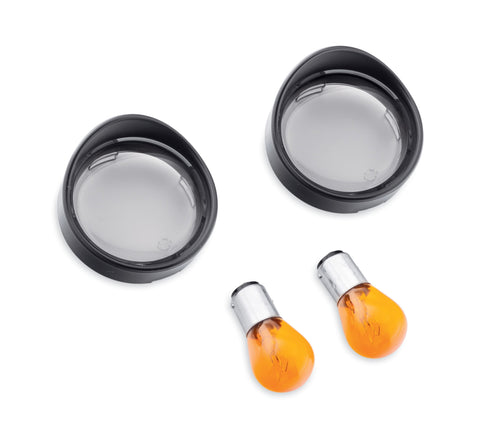 Harley Davidson 73342-09 Front Turn Signal Visor Trim Ring BULLET TRIM RINGS, BLACK, FRON