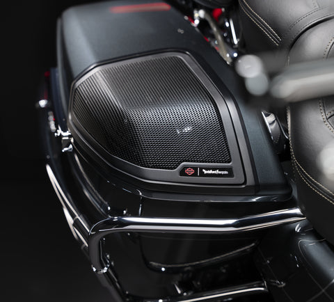 Harley-Davidson Audio Powered By Rockford Fosgate Stage III Saddlebag Speakers with Lid Cut-In System