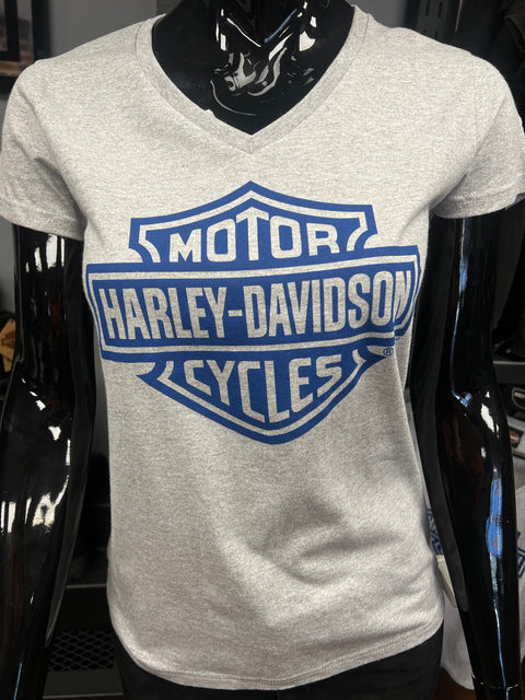 T-shirt authentique du concessionnaire Harley-Davidson® de Leeds « B&amp;S ON GREY » 40291573