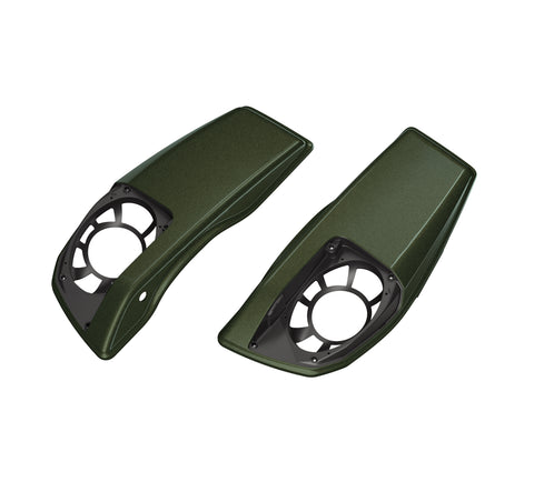 Harley Davidson Saddlebag Speaker Lids - Olive Steel Metallic