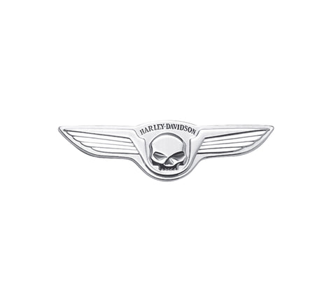 Harley Davidson 91723-02 Skull with Wings Chrome Medallion MEDALLION ASY,HD SKULL W/WINGS