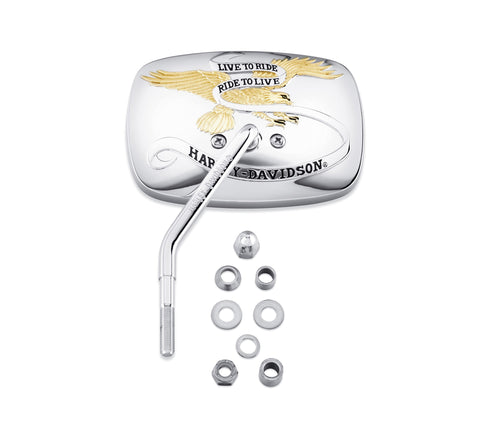Harley-Davidson 91866-90T Live To Ride One-Piece Short Stem Mirror Left Side 91866-90T | Harley-Davidson UK