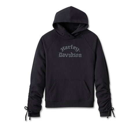 Sweat à capuche raglan Harley-Davidson® Wild Cat Bar &amp; Shield pour femme - Noir Harley 96223-25VW