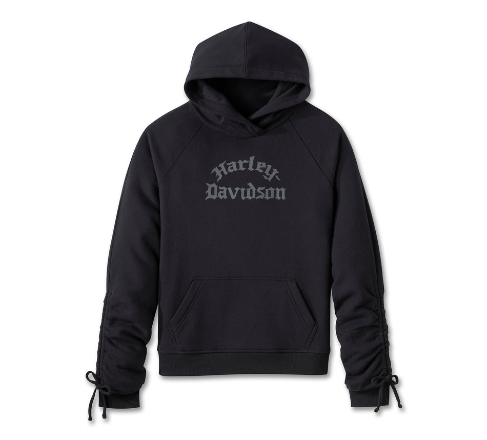 Sweat à capuche raglan Harley-Davidson® Wild Cat Bar &amp; Shield pour femme - Noir Harley 96223-25VW