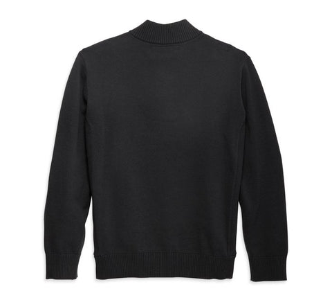 Pull à manches longues et fermeture éclair 1/4 Harley-Davidson® authentique pour homme, référence 96311-23VM