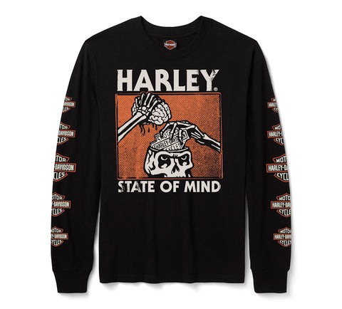 T-shirt à manches longues Harley-Davidson pour homme HD State of Mind 96389-26VM