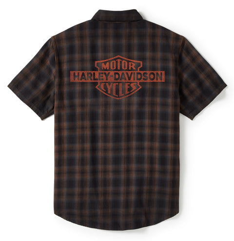 Harley Davidson Shirt Bar & Shield Plaid black/brown 96503-25VM