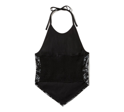 Genuine Harley-Davidson® Paisley Black Bandana Halter 96549-25VW