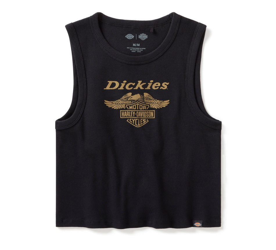 Débardeur court Dickies x HD Racerback Eagle authentique pour femme Harley-Davidson® - Anthracite 96583-25VW