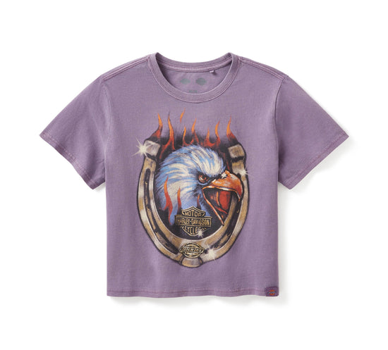 T-shirt court Dickies x HD Flaming Eagle authentique pour femme Harley-Davidson® 96584-25VW