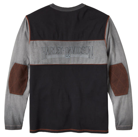 Harley-Davidson Henley Shirt Iron Bond II black/grey 96602-25VM