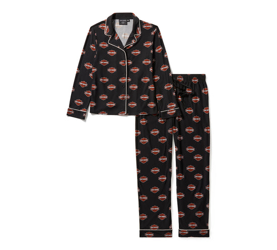 Harley-Davidson Women's Bar & Shield Button Front Pajama Set 96826-25VW