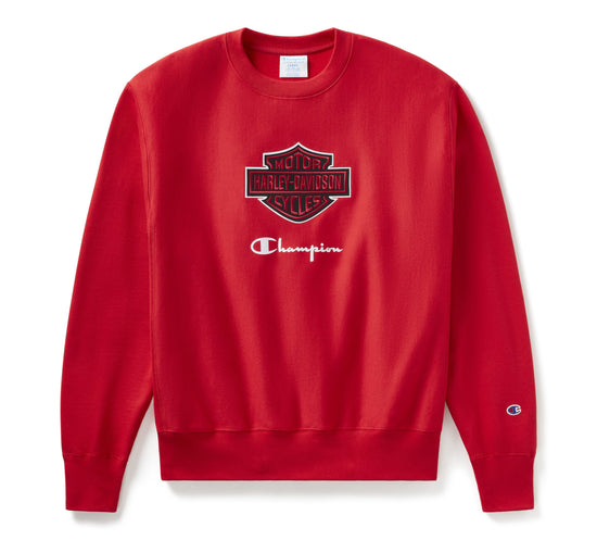 Sweat-shirt à col rond Champion x Harley-Davidson Fanatic 96860-24VM - Écarlate Champion