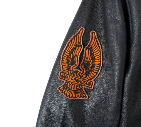 Genuine Harley-Davidson® Men's Burning Eagle Leather Jacket 97030-24VM