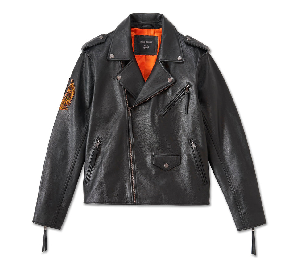Authentique blouson en cuir Harley-Davidson® Burning Eagle pour homme 97030-24VM
