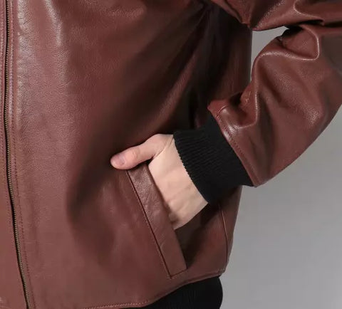 Véritable blouson en cuir Harley-Davidson® 120e anniversaire rouge foncé 9703523VM