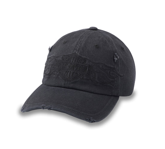 Casquette Harley Davidson Flying Lap effet vieilli et extensible - Noir Harley