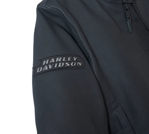 Veste en cuir véritable Paradigm Triple Vent System 2.0 pour homme 98002-24EM