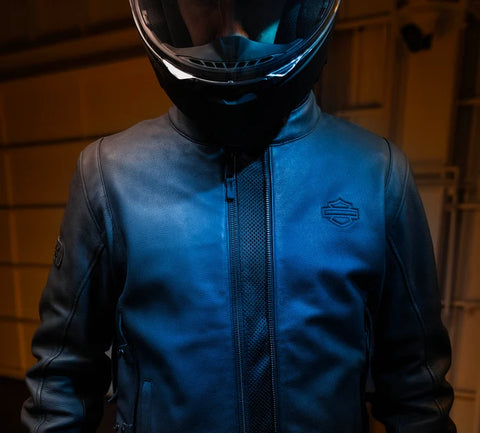 Veste en cuir véritable Paradigm Triple Vent System 2.0 pour homme 98002-24EM