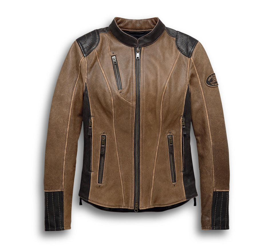 Authentique blouson en cuir Gallun pour femme Harley-Davidson® HD à triple ventilation, référence 98066-19EW