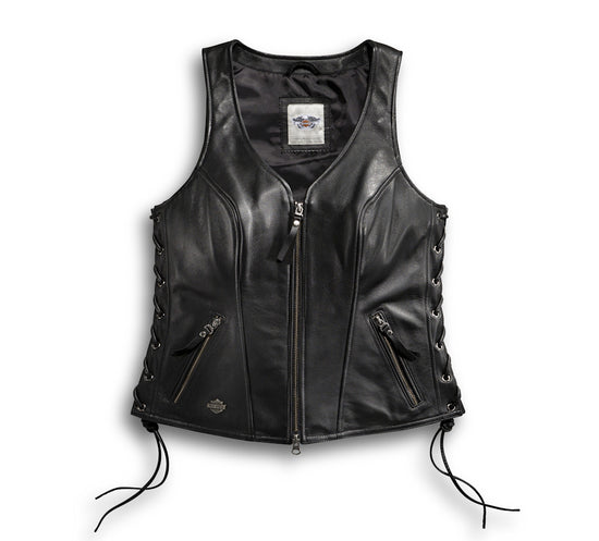 Gilet 98071-14VW Harley-Davidson Avenue, cuir, noir