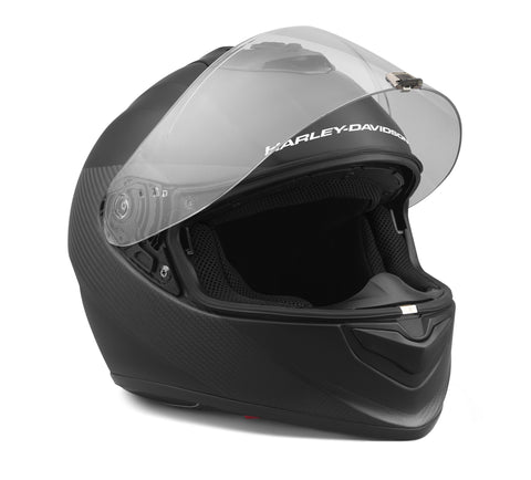 Genuine Harley-Davidson® H-D Brawler Carbon Fiber X09 Full Face Sun Shield Helmet 98130-21VX