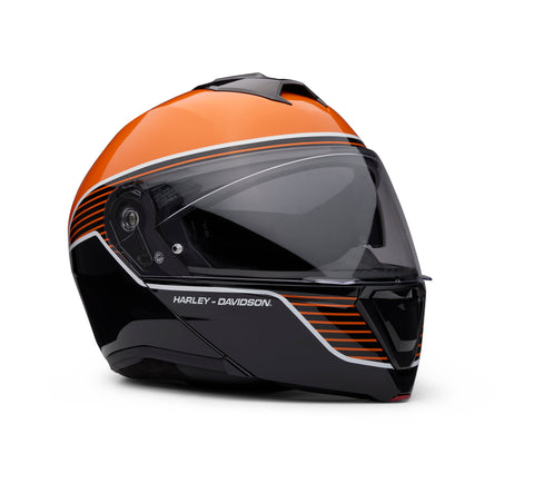 Genuine Harley-Davidson® Capstone Sun Shield II H31 Modular Helmet - Black & Orange 98161-24VX