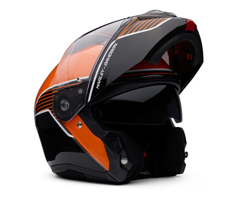 Genuine Harley-Davidson® Capstone Sun Shield II H31 Modular Helmet - Black & Orange 98161-24VX