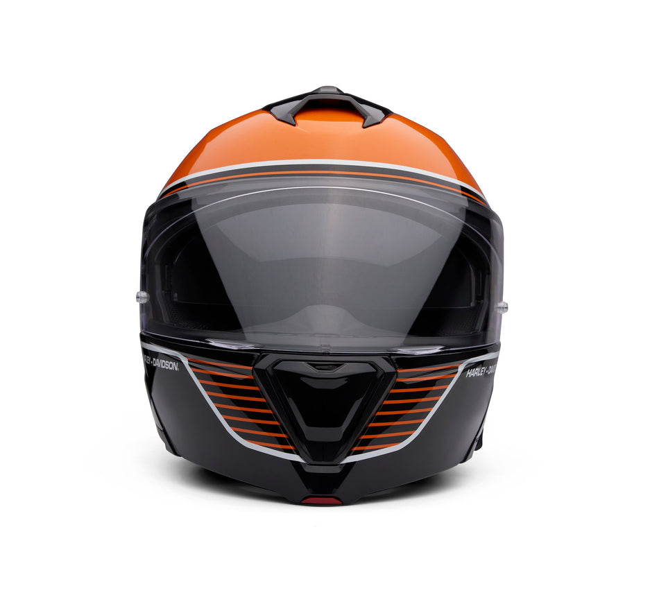 Casque modulable Harley-Davidson® Capstone Sun Shield II H31 authentique - Noir et orange 98161-24VX