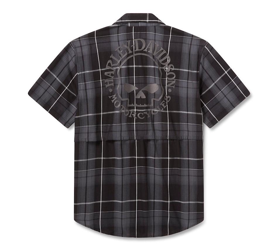 99112-26VM Harley-Davidson Woven Black Plaid Shirt