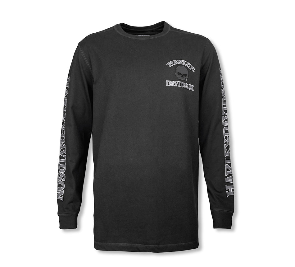 T-shirt à manches longues Harley-Davidson® Willie G™ Skull authentique - Noir Harley 99253-25VM