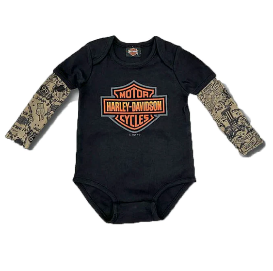 Véritable Harley-Davidson® Black Creeper avec manches tatouées - 3050151