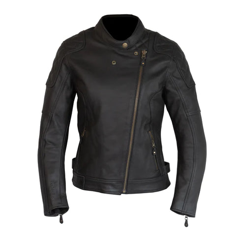 Veste en cuir pour femme Merlin Bristol D3O® - MPL061/BLK/