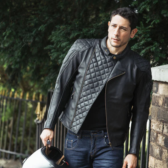 Veste en cuir Chester D3O® - MPL060/BLK/