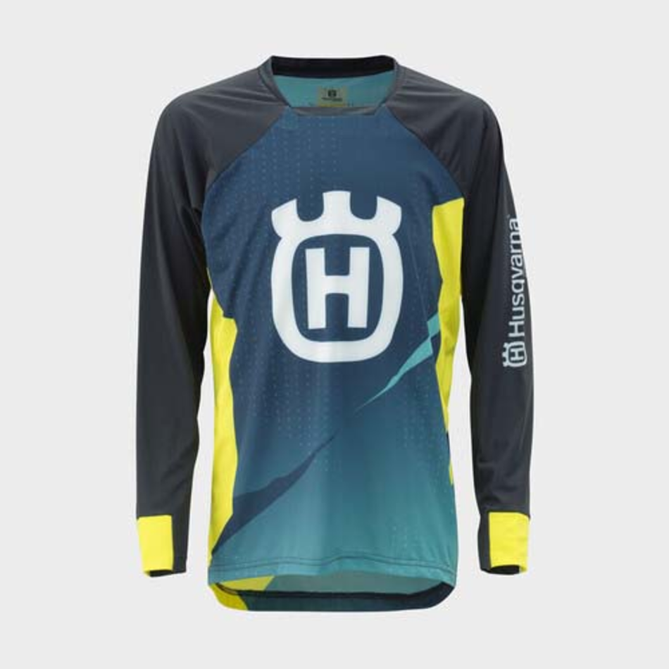 Husqvarna - MAILLOT ENFANT À RAILS - 3HS240017705 10-14 ans, dernier exemplaire