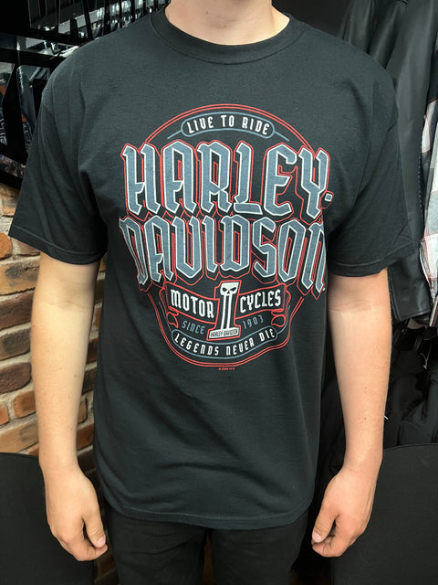 T-shirt authentique de concessionnaire Harley-Davidson® de Leeds « IMMORTAL LABEL » 40291666