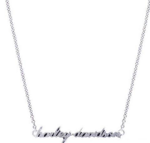 Collier chaîne à écriture cursive délicate HD Harley-Davidson® pour femme HDN0375