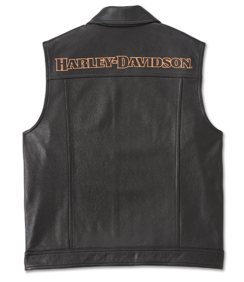 Gilet en cuir Fuel to Flames pour homme Harley Davison 97031-24VM 