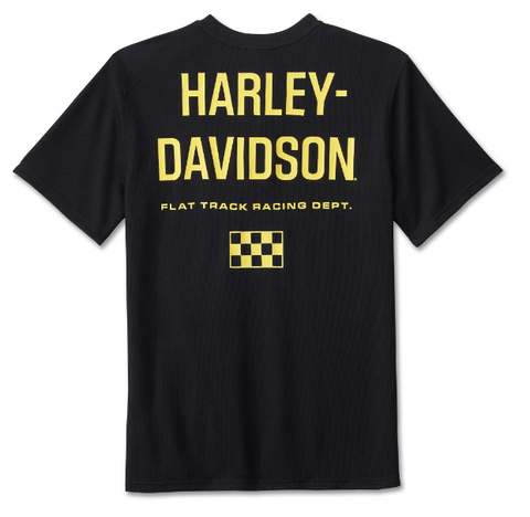 T-shirt Henley à manches courtes Harley-Davidson Bar &amp; Shield Racing pour homme 96423-24VM 