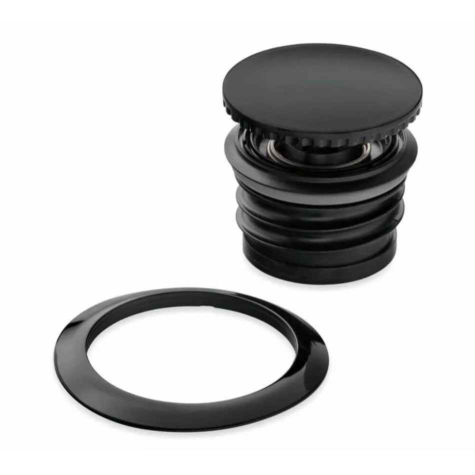 KIT DE BOUCHON DE RÉSERVOIR DE CARBURANT ENCASTRÉ Harley Davidson 63140-10B NOIR BRILLANT, REMPLISSAGE DE CARBURANT, BOUCHON, ENCASTRÉ, 4,5/2,1 G, NOIR/SPR