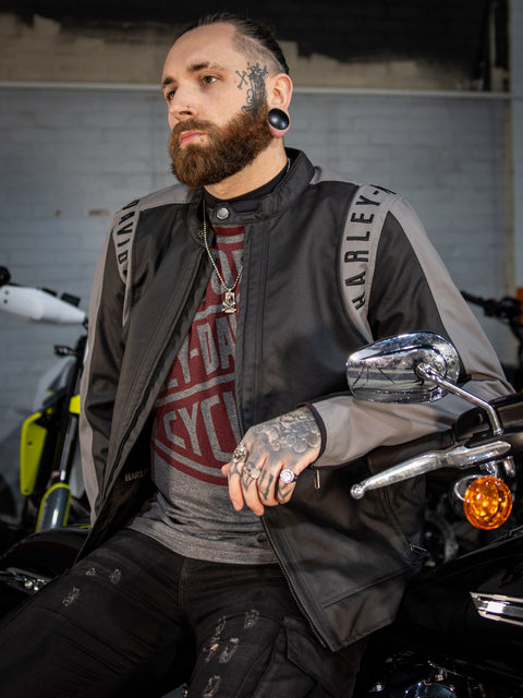 Genuine Harley-Davidson® Men's 120th Anniversary Imprint Riding Jacket 97172-23EM