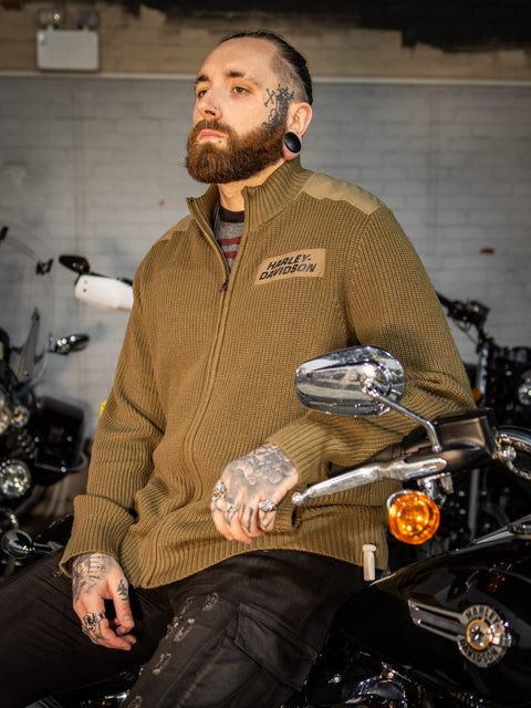 Pull en maille Harley-Davidson® authentique, vert 96192-23VM