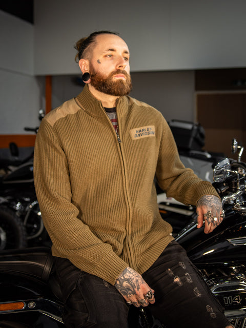 Pull en maille Harley-Davidson® authentique, vert 96192-23VM