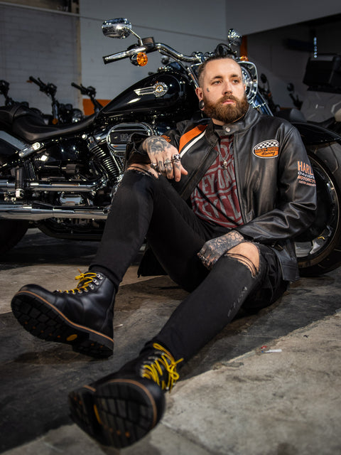 Veste en cuir véritable Harley-Davidson® 120e anniversaire 97051-23VM