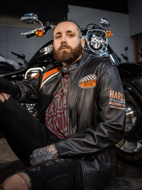Veste en cuir véritable Harley-Davidson® 120e anniversaire 97051-23VM