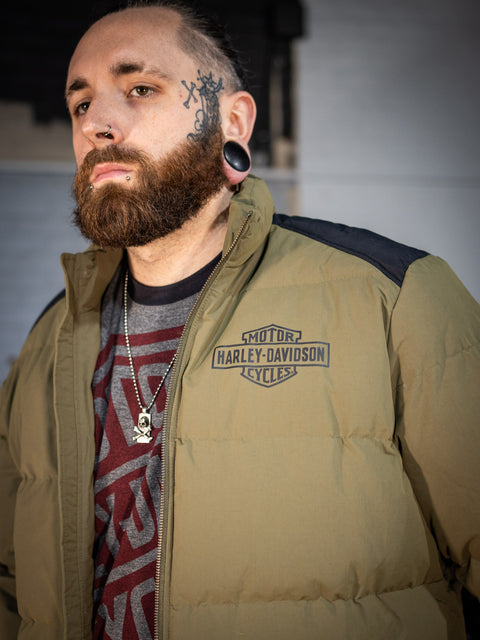 Veste matelassée Up North pour homme Harley-Davidson® Kaki 97421-23VM