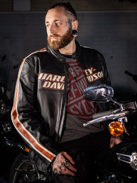 Veste en cuir véritable Harley-Davidson® pour homme Torque 98026-18EM