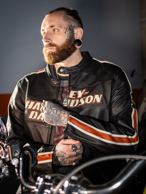 Veste en cuir véritable Harley-Davidson® pour homme Torque 98026-18EM