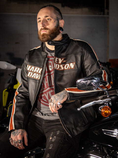 Veste en cuir véritable Harley-Davidson® pour homme Torque 98026-18EM