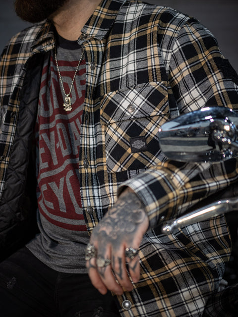 Chemise nomade Harley-Davidson® authentique pour homme - Plaid beige 96081-24VM 